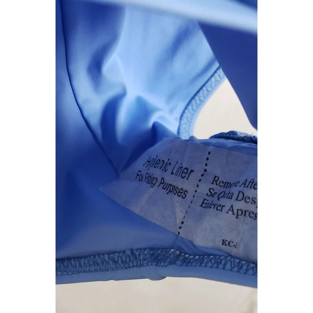 Becca by Rebecca Virtue‎ Blue V-Neck Cutout One Piece Swimsuit S Beach Vacation